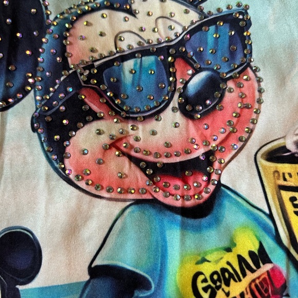 Mickey and Minnie Tropical Short Sleeve Tee - White and Green - Picture 8 of 14